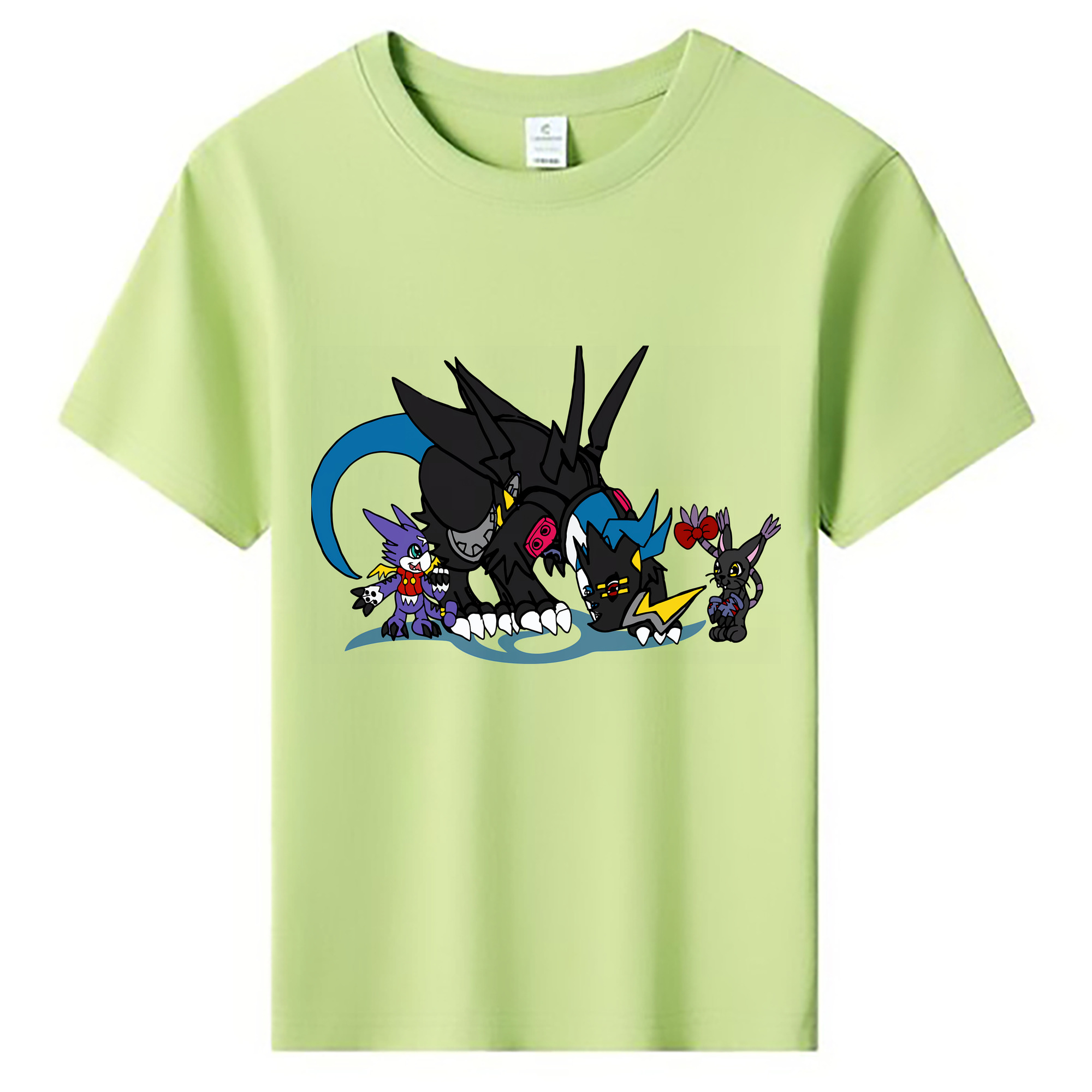 （画像用） Digimon デジタルモンスター/デジモン 綿100％キッズTシャツ（フロントプリント）